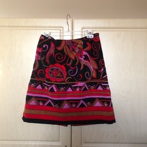 Vintage velvet midi skirt